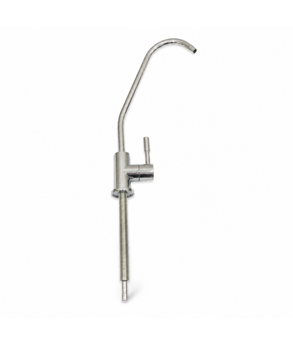 Wellon RO Faucet with Single Lever Handle | High Arc Drinking Water Tap | Brushed Stainless Steel Finish | Countertop Mount | For RO & Water Purifier